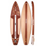 Turna SUP deska z veslom Skatinger Waverider, svetlo rjava – naravna, gladka in brezčasna