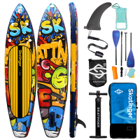 Skatinger Graffiti Yellow Touring SUP deska – Drznost, Kontrast, Zmogljivost