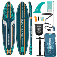 SkatingerLeafy Expedition Green Allround Paddle SUP Board – Stability, Endurance & Control