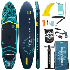 Skatinger Prana Dark Blue Allround SUP deska – Stabilnost, Oprijem in Varnost