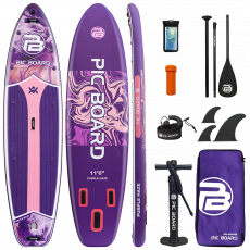 Skatinger Purple Fantasy Allround SUP deska – Stabilnost, Ravnotežje, Slog