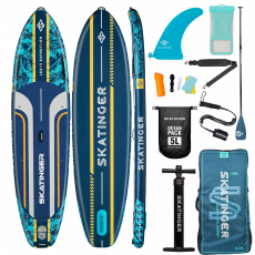Skatinger Leafy Expedition Blue Allround Paddle SUP Board – Speed, Stability & Control