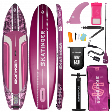 Skatinger Leafy Expedition Pink Allround Paddle SUP Board – Style, Stability & Endurance