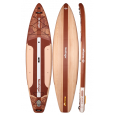 Turna SUP deska z veslom Skatinger Waverider, svetlo rjava – naravna, gladka in brezčasna