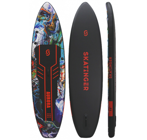 Skatinger Aurora Black Allround SUP deska – Drzna, Nebeška, Zmogljiva
