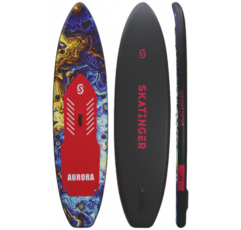 Skatinger Aurora Red Allround SUP deska – Drzna, Kozmična, Stabilna