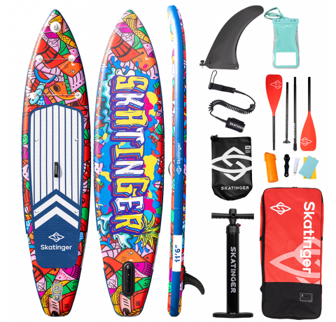 Skatinger Graffiti Red Touring SUP deska – Stabilnost, Nadzor, Izraz