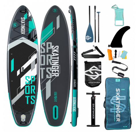 Skatinger Grey Sports Yoga SUP deska – Fokus, Moč, Natančnost
