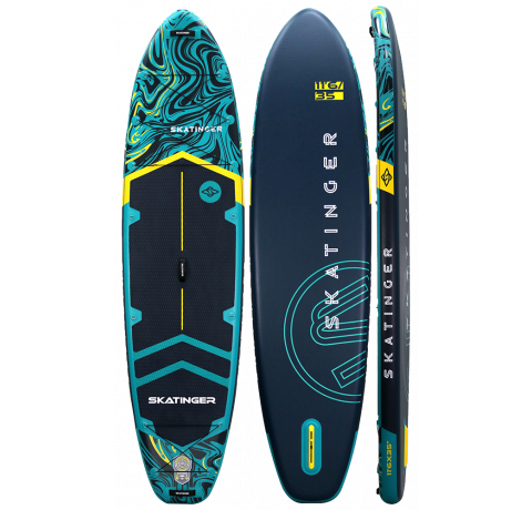 Skatinger Prana Dark Blue Allround SUP deska – Stabilnost, Oprijem in Varnost