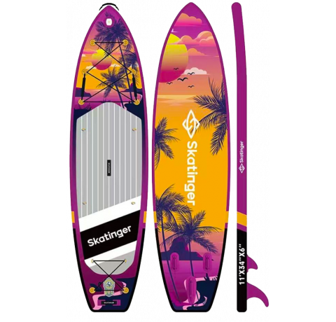 Skatinger Upgraded Sunrise Allround SUP deska – Avantura, Drsenje, Tropi