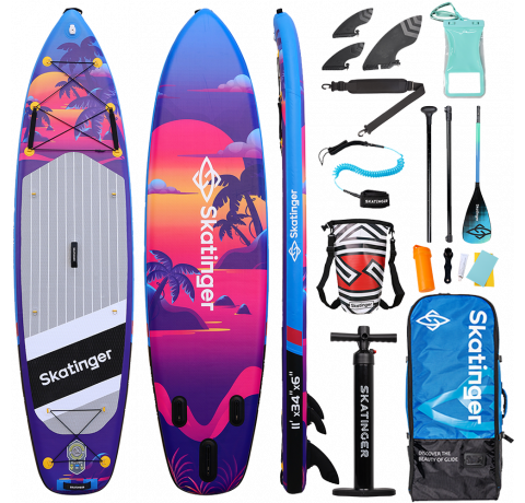 Skatinger Upgraded Sunset Allround SUP deska – Nadzor, Tok, Vzdržljivost