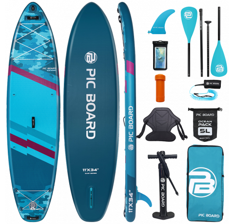 Skatinger Camouflage Blue Allround SUP deska – Moč, Stabilnost, Nadzor