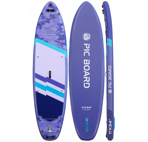 Skatinger Camouflage Purple Allround SUP deska – Stil, Ravnotežje, Vsestranskost