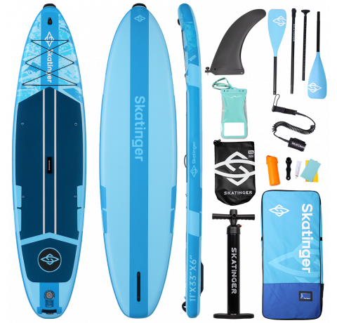 Skatinger Ice Age Blue Touring SUP deska – Umirjenost, Jasnost, Nadzor