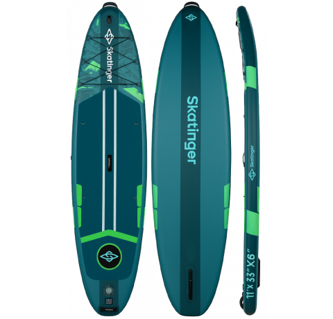 Skatinger Ice Age Green Touring SUP deska – Stabilnost, Nadzor, Avantura