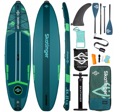 Skatinger Ice Age Green Touring SUP deska – Stabilnost, Nadzor, Avantura