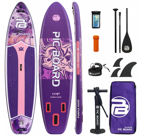 Skatinger Purple Fantasy Allround SUP deska – Stabilnost, Ravnotežje, Slog