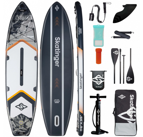 Skatinger Thor Grey Allround SUP deska – Široka, Stabilna, Močna