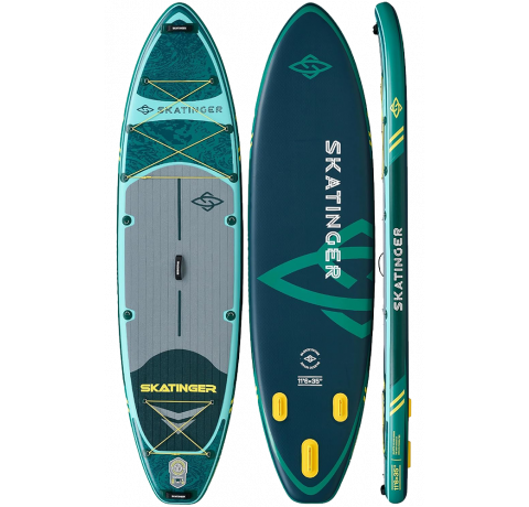 Skatinger Fishing Green Touring Paddle SUP-deska – robustna, stabilna in za raziskovanje