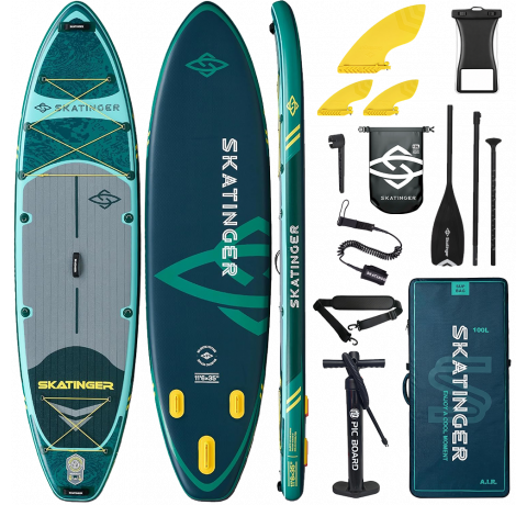 Skatinger Fishing Green Touring Paddle SUP-deska – robustna, stabilna in za raziskovanje