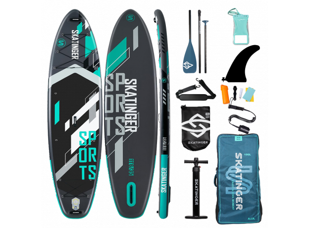 Skatinger Grey Sports Yoga SUP deska – Fokus, Moč, Natančnost