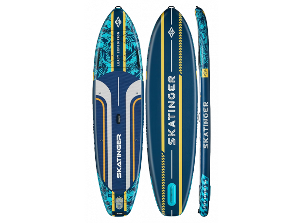 Skatinger Leafy Expedition Blue Allround SUP deska – Hitrost, Stabilnost, Nadzor