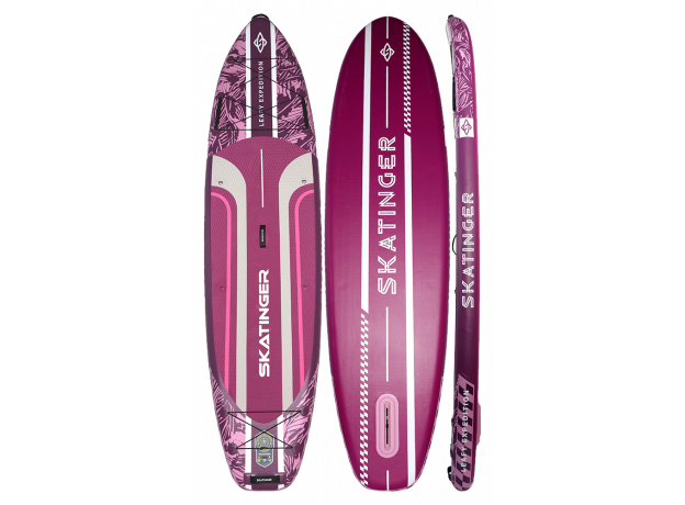 Skatinger Leafy Expedition Pink Allround SUP deska – Stil, Stabilnost, Vzdržljivost