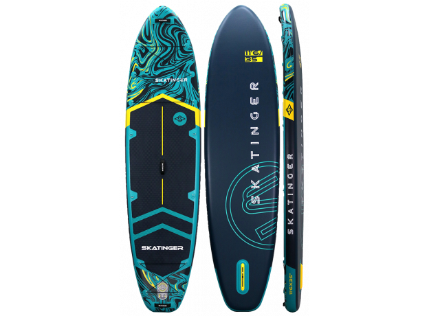 Skatinger Prana Dark Blue Allround SUP deska – Stabilnost, Oprijem in Varnost