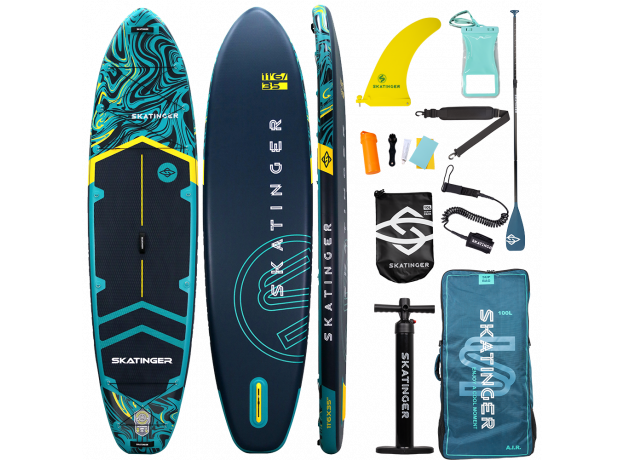 Skatinger Prana Dark Blue Allround SUP deska – Stabilnost, Oprijem in Varnost