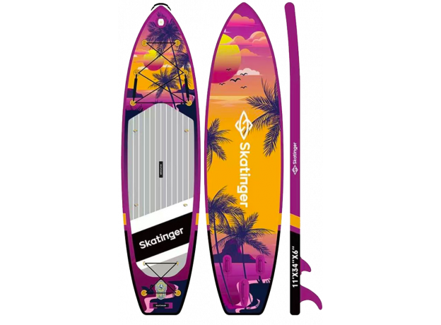 Skatinger Upgraded Sunrise Allround SUP deska – Avantura, Drsenje, Tropi