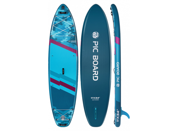 Skatinger Camouflage Blue Allround SUP deska – Moč, Stabilnost, Nadzor