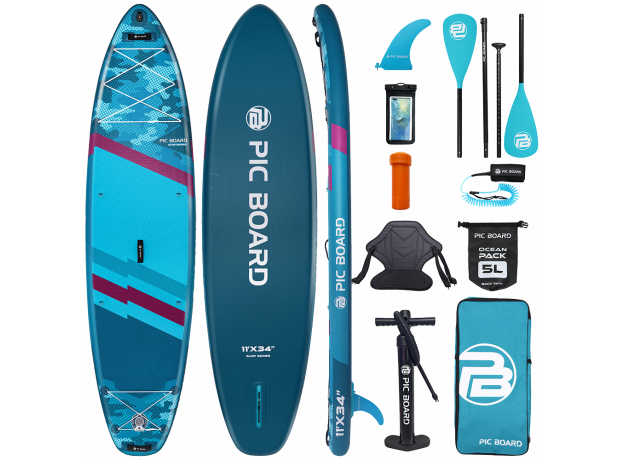 Skatinger Camouflage Blue Allround SUP deska – Moč, Stabilnost, Nadzor