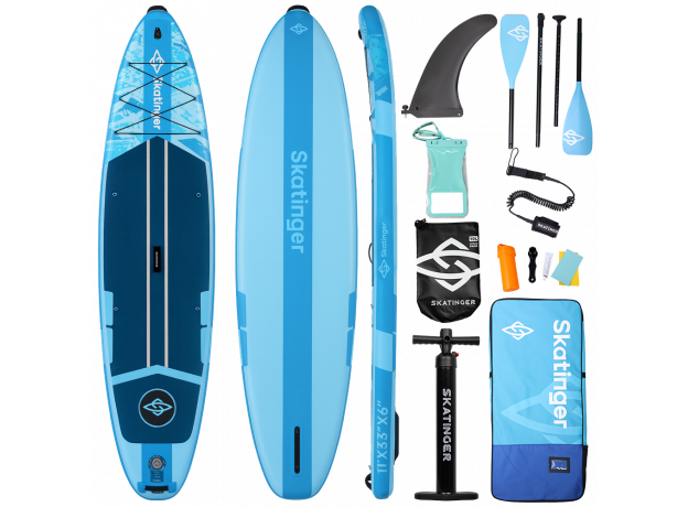 Skatinger Ice Age Blue Touring SUP deska – Umirjenost, Jasnost, Nadzor