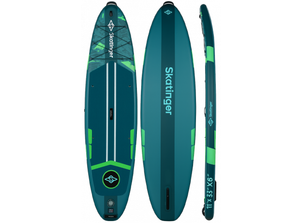 Skatinger Ice Age Green Touring SUP deska – Stabilnost, Nadzor, Avantura