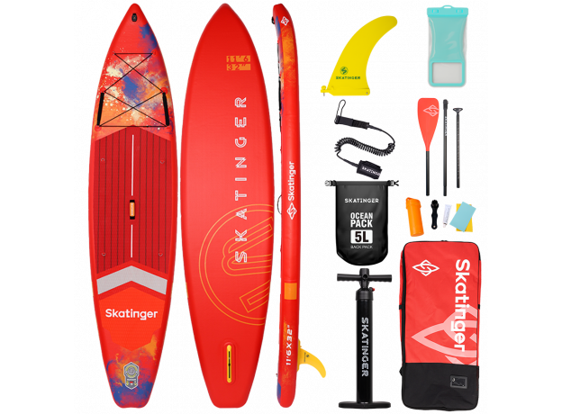 Skatinger Magma Red Allround Paddle SUP Board – Flow, Performance & Energy