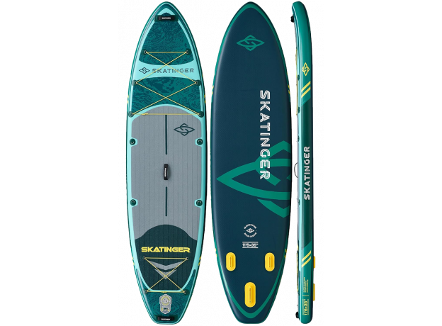 Skatinger Fishing Green Touring Paddle SUP-deska – robustna, stabilna in za raziskovanje